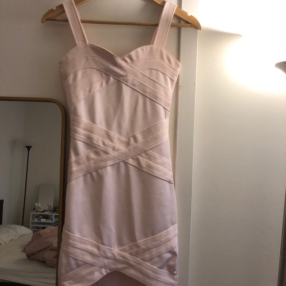 Bandage Dress in Baby Pink.